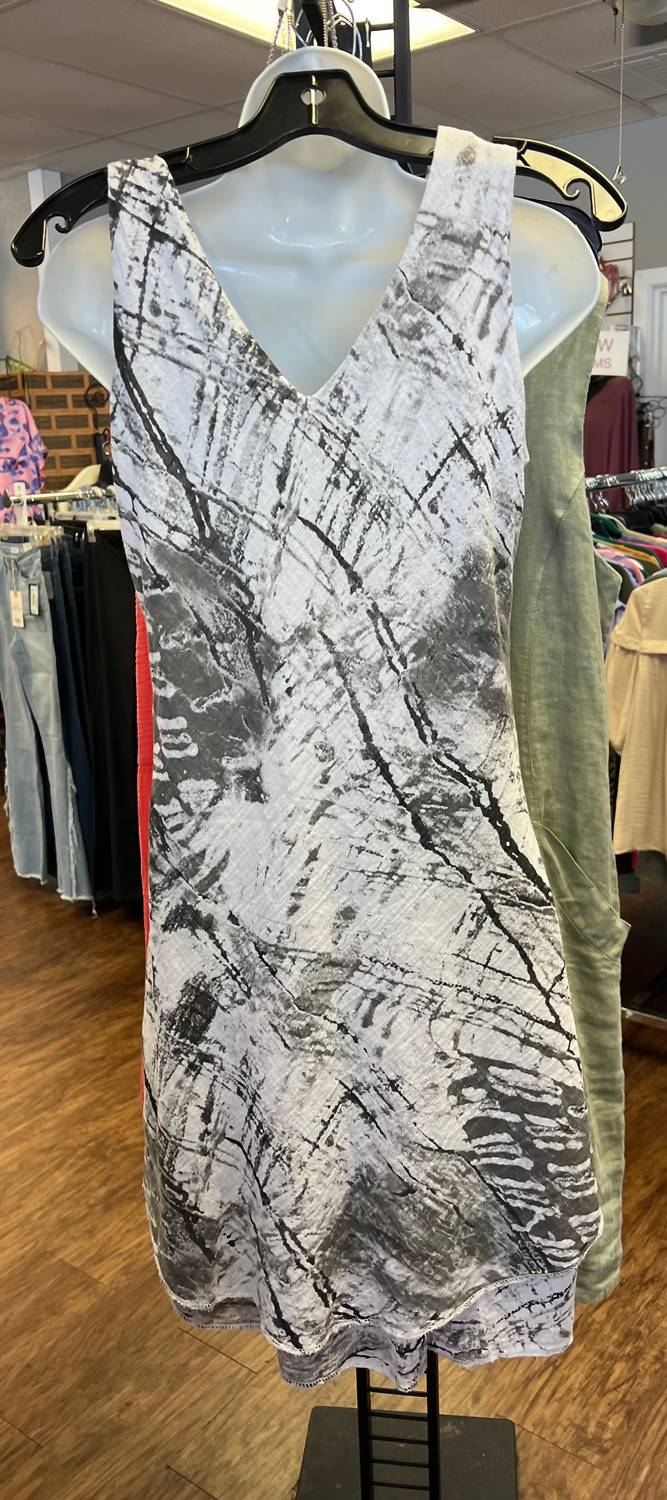 Charlie B - Tank V Neck Mini Cotton Dress