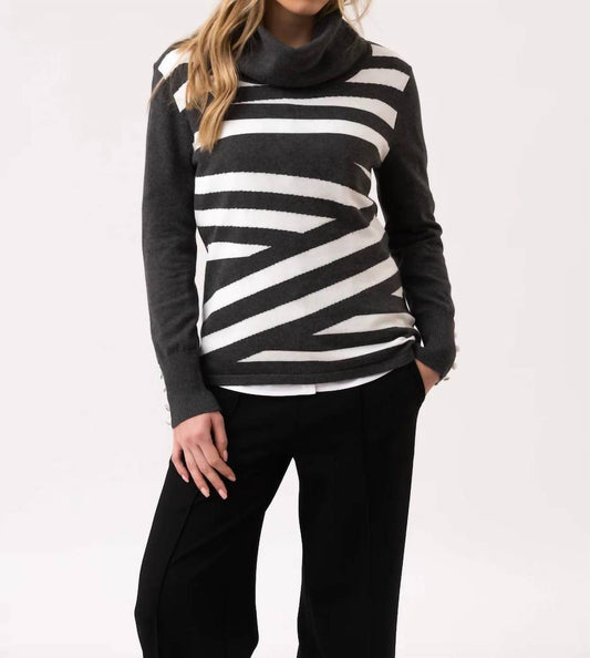 Marble - Classic Fit Cowl Neck Sweater