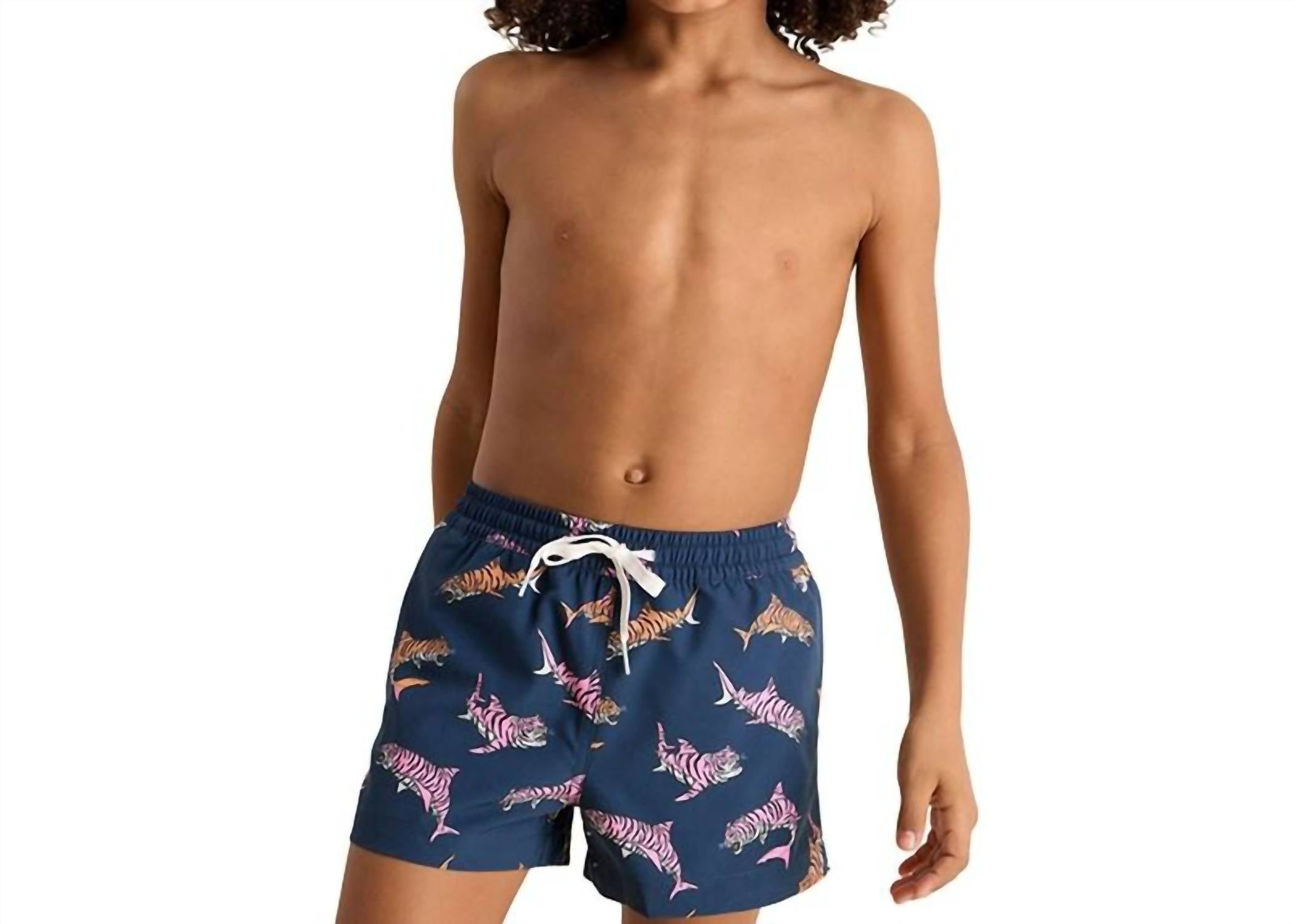 Chubbies - Boy's The King Of The Seas Swim Trunks - Shorter