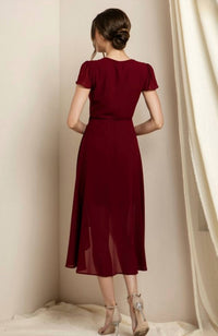 Soieblu - Short Sleeve Midi Wrap Dress