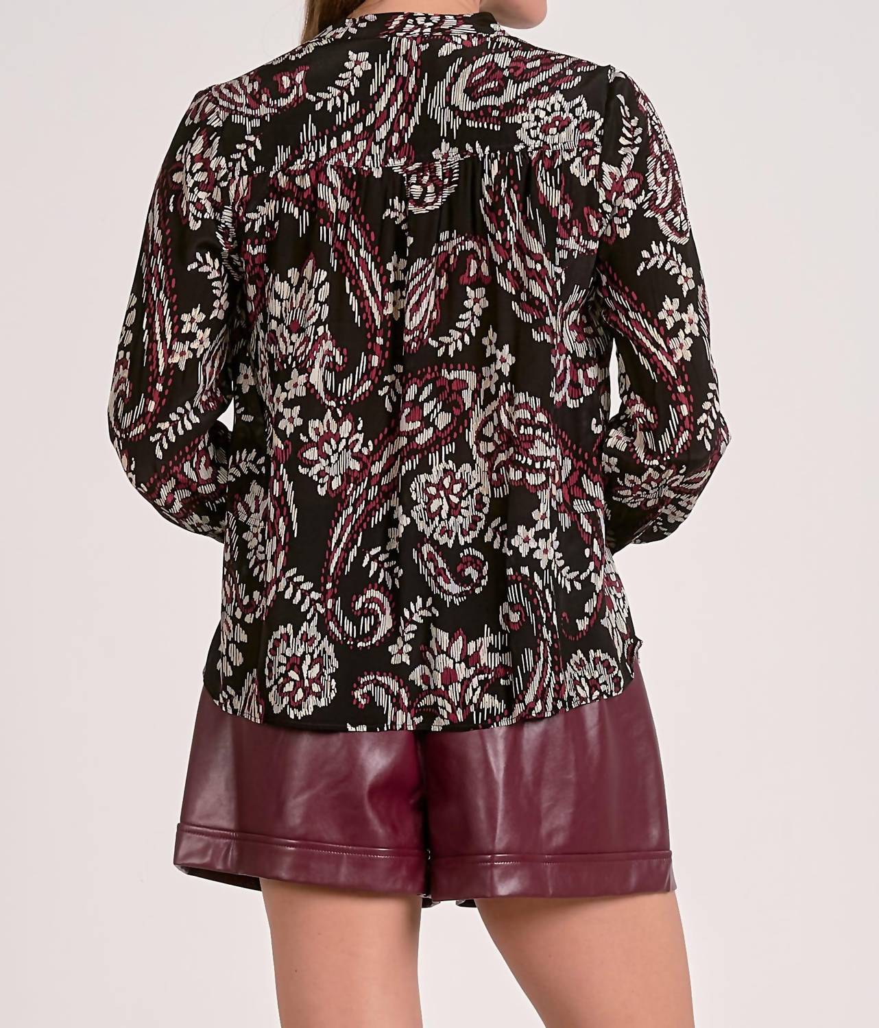 Elan - Paisley Flowy Blouse