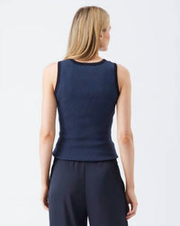 Ripe Zoe Rib Knit Nursing Tank Top in indigo navy - women's tank top - alternate view
