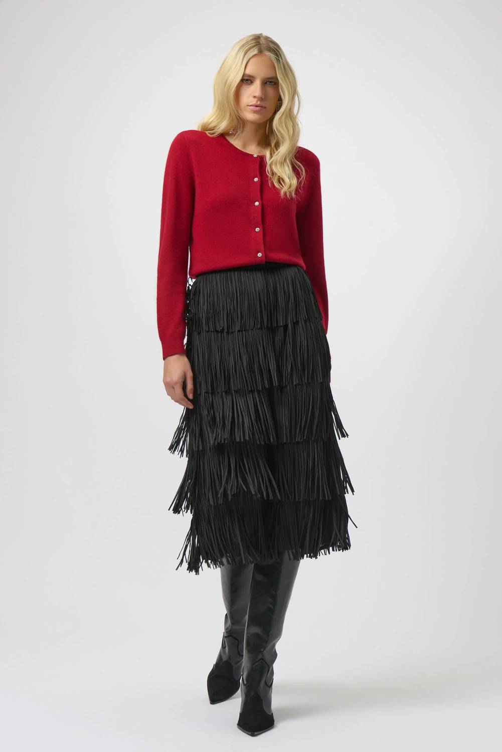 Joseph Ribkoff - Pandora Pleated Pencil Midi Skirt