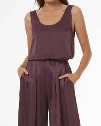 Young Fabulous & Broke - Dana Heavy Satin Scoop Tank Top