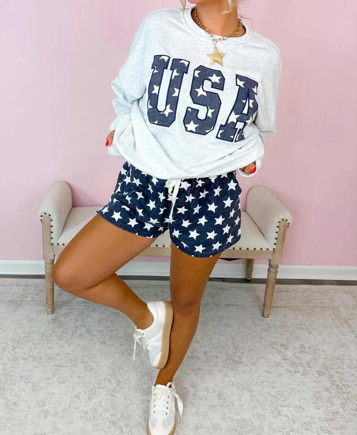 Sunday Edition - Party In The Usa Crewneck Top
