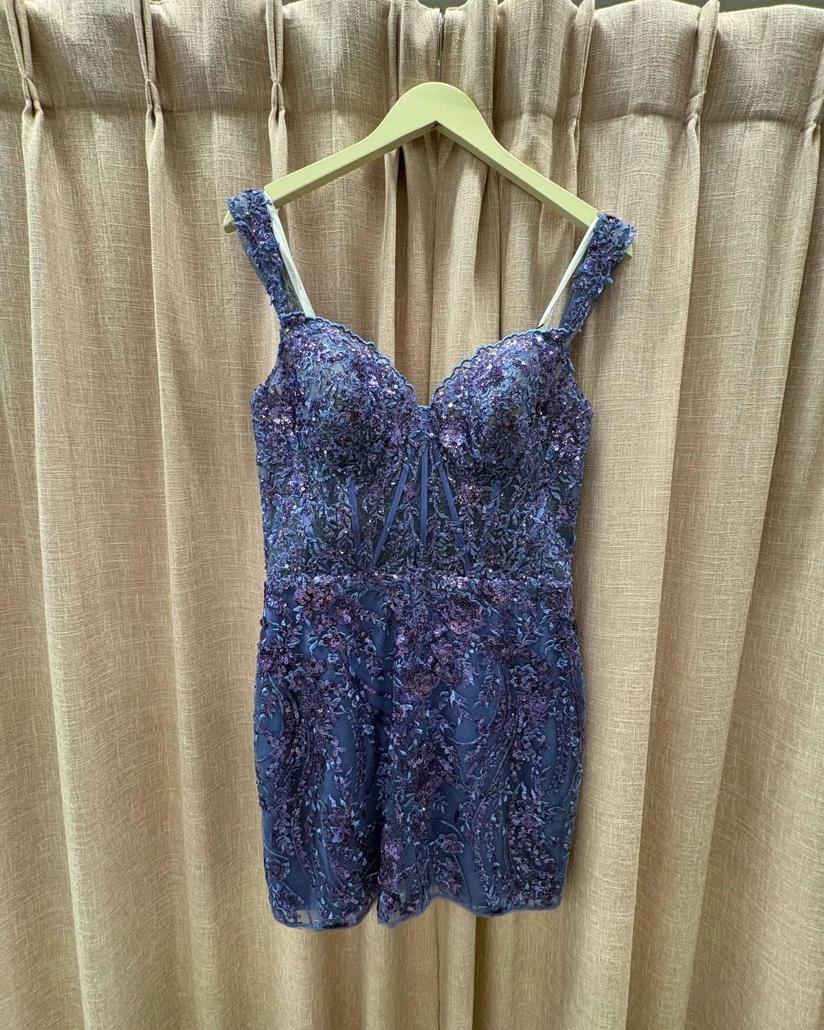 Sherri Hill - Off The Shoulder Sequin Lace Cocktail Mini Dress