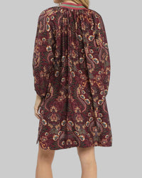 Umgee - Floral Damask Print Collared Dress