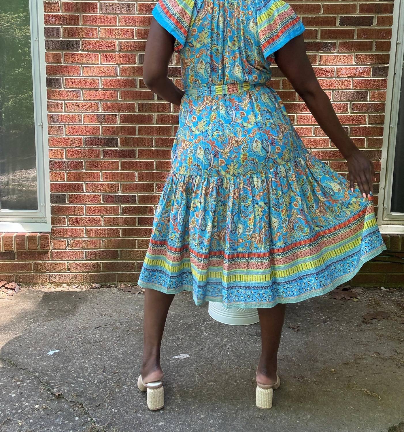 Current Air - Briony Tiered Midi Modern Boho Dress
