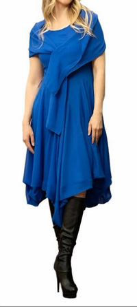 Samuel Dong - Stretch Georgette Bubble Dress