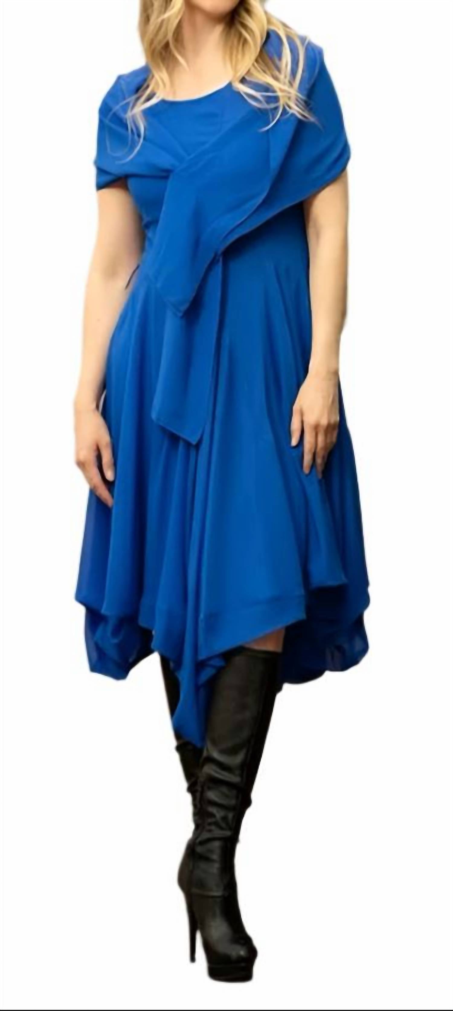 Samuel Dong - Stretch Georgette Bubble Dress