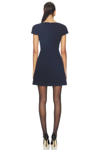 Self-Portrait - Textured Boucle Mini Dress