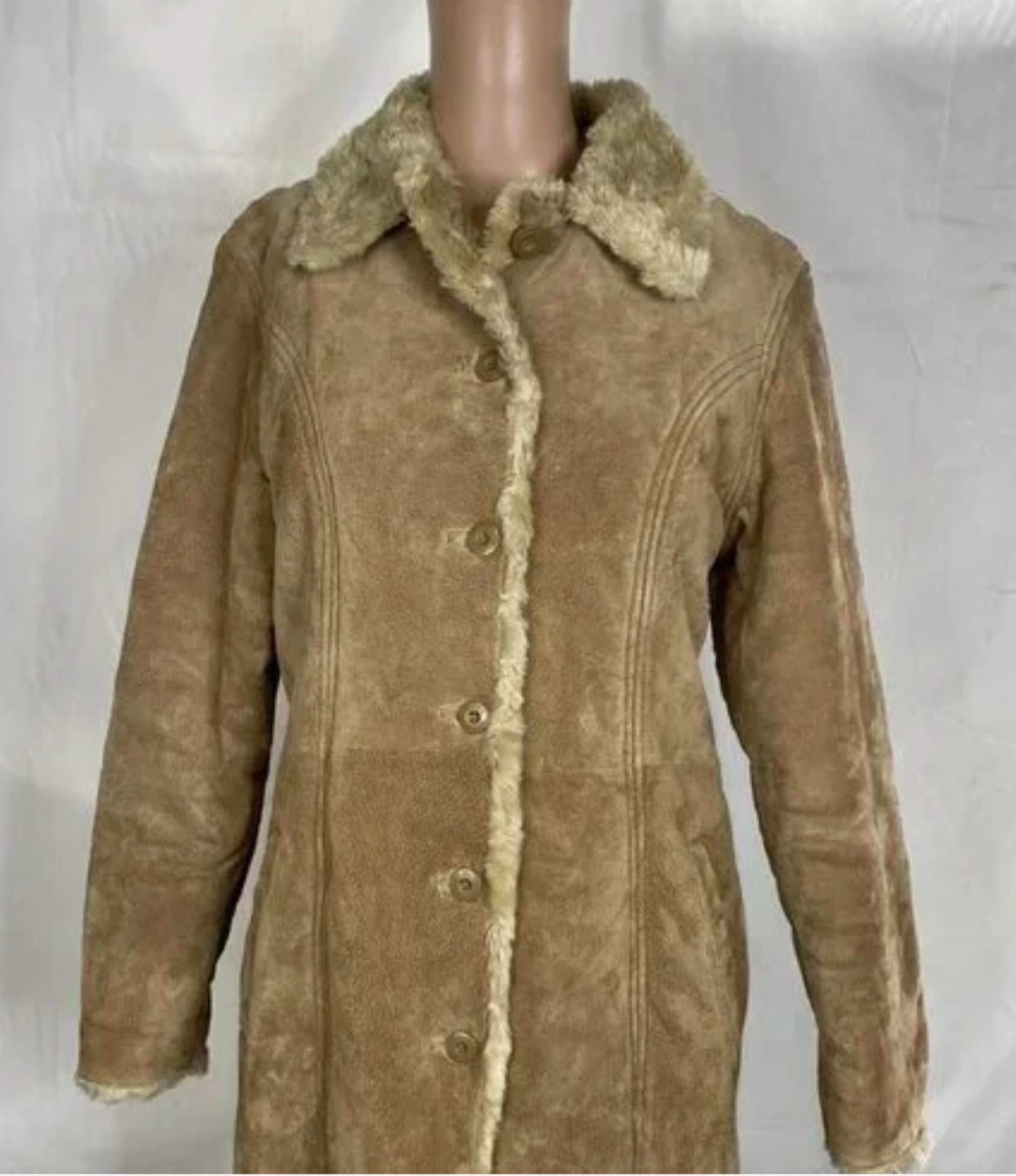 Wilsons Leather Women's Maxima Soft Leather & Shearling Coat in brown - women's jacket