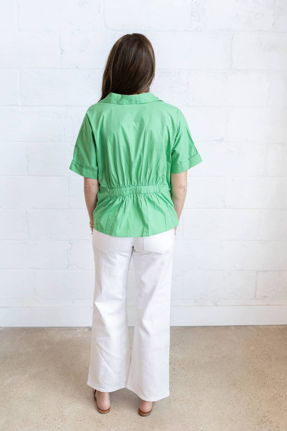 Ichi - Collar Short Sleeves Blouse