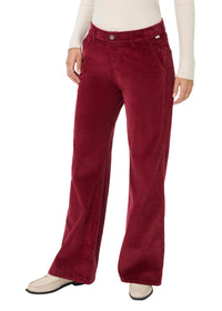 Brax Corduroy Wide Leg Palazzo Pants in mulberry - women's pants