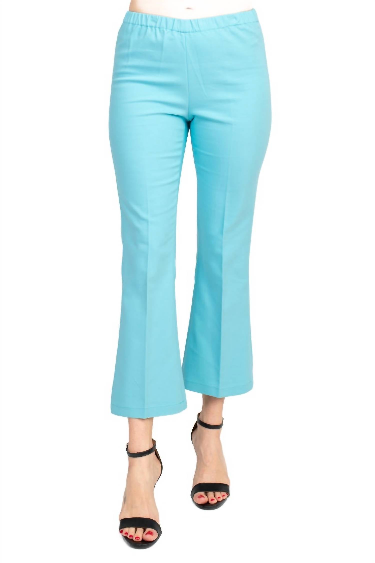 Peace Of Cloth - Regan Crop Flare Stretch Cotton Pant