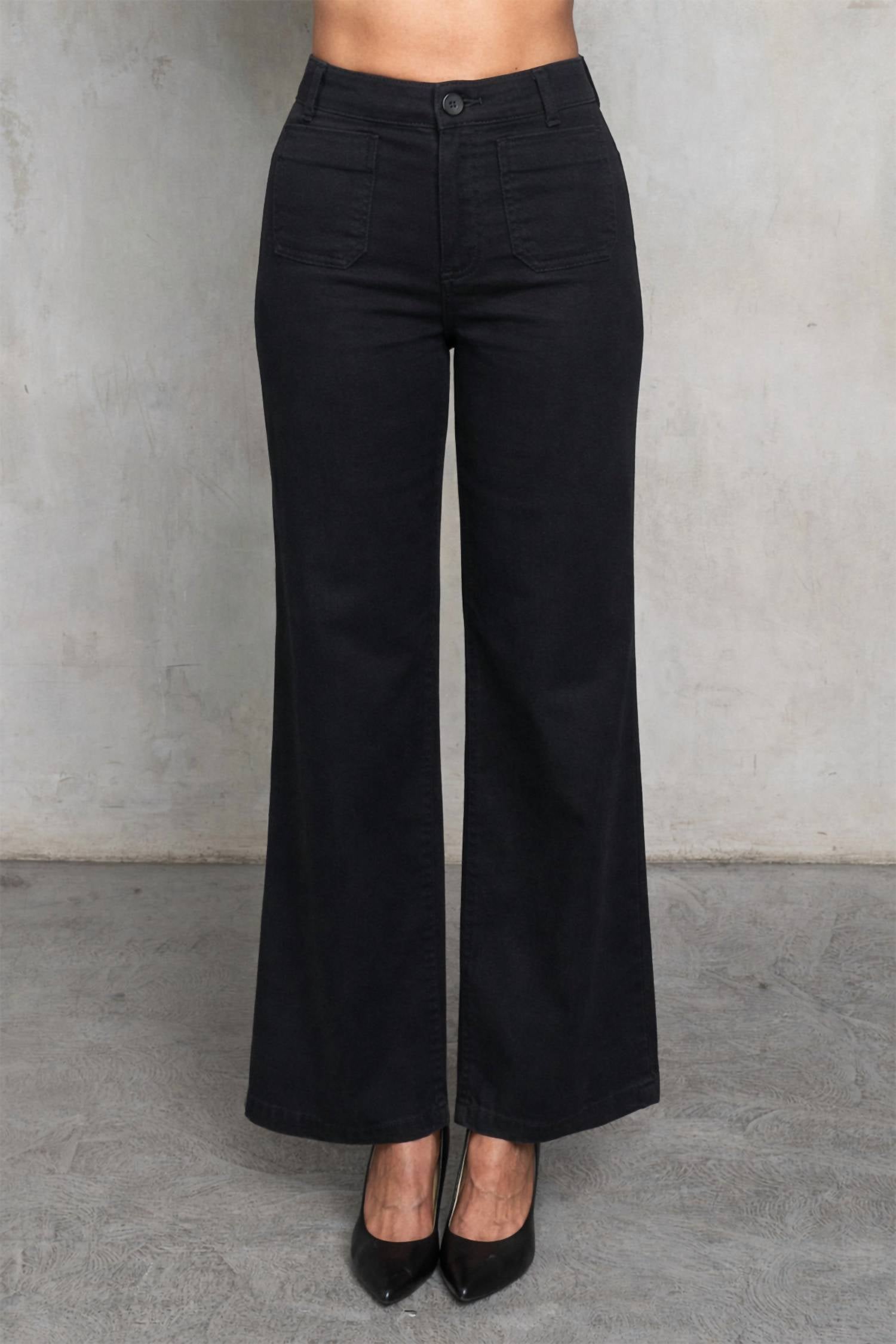 Paparazzi - Denim Wide Leg Sailor Jean