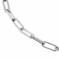 eklexic Women's Medium Link Lariat Necklace in silver - women's jewelry - detail view