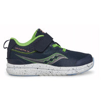 SAUCONY Junior Kid's Kinvara 14 AC Sneakers in navy green - kids' sneaker - alternate view