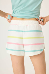 Pj Salvage - Limes Sunshine Striped Shorts