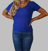 Look Mode Usa - Shimmer V-neck Sweater
