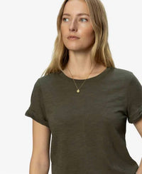Sanctuary Remix Perfect Tee in kalamata olive - women's t-shirt - alternate view