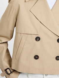 French Connection - Cropped Twill Trench Coat
