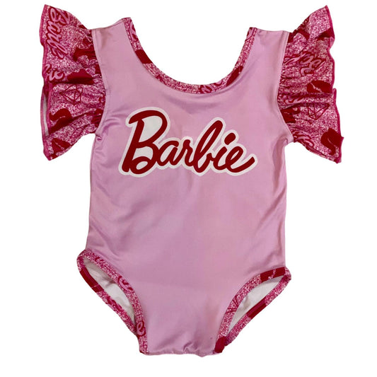 Aier Wholesale - Girl's Barbie Onesie with Flutter Sleeves