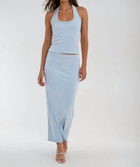 LNA Slater Mist Skirt in blue - women's skirt