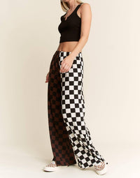 Jade By Jane - Split Decision Checkered Pants - Plus