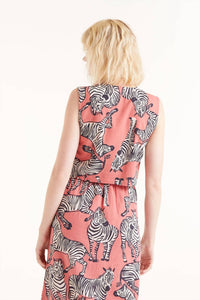 Compania Fantastica - Zebra Print Sleeveless Top