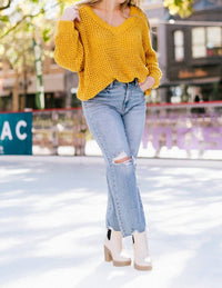 Allie Rose - The Annie Cozy Up Slouchy Off Shoulder Sweater