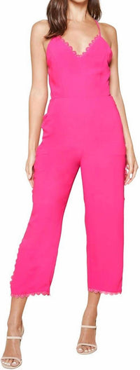 Sugarlips - Perfectly Scallop Lace Trim Jumpsuit