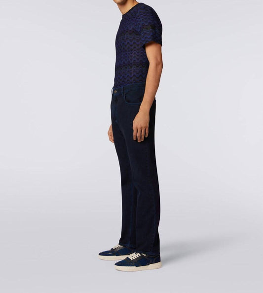 Missoni - Five-pocket Denim Trousers With Embroidered Logo