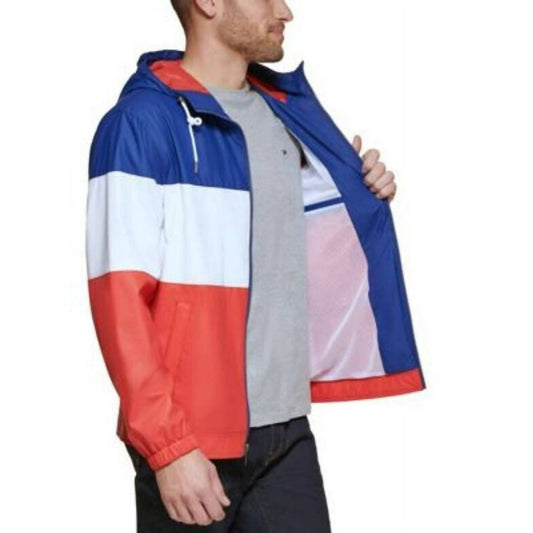 Club Room - Rubberized Rain Hoodie/windbreaker Jacket