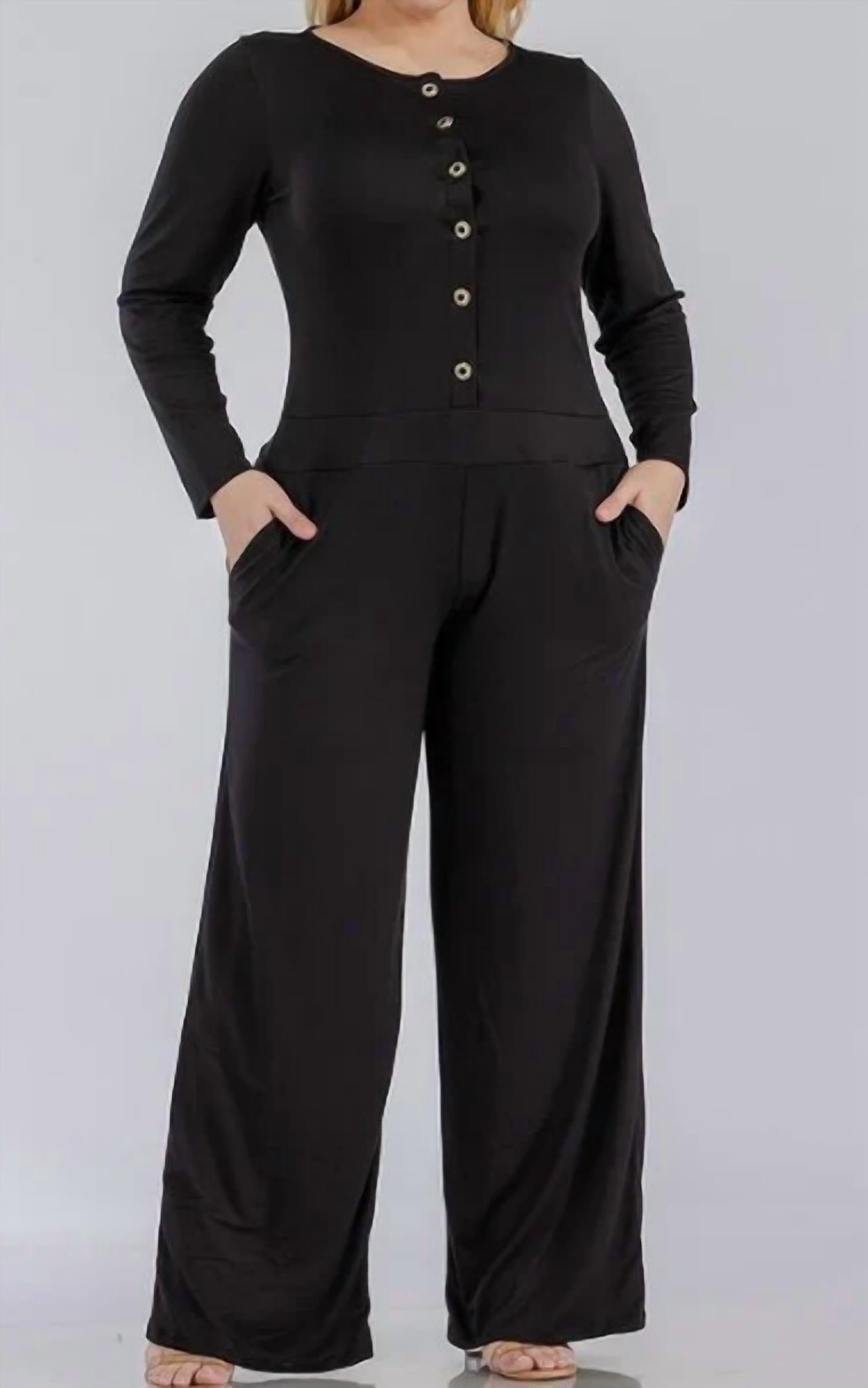 Karen T Design Mareselle Jumpsuit in black - women's pants - detail view