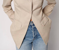 MOON RIVER COFFEE RUN BLAZER in light brown - women's jacket - view 4