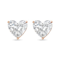Diana M Jewels - Women's Heart Lab-grown Diamond Stud Earrings (15.00 Tcw) - Grand