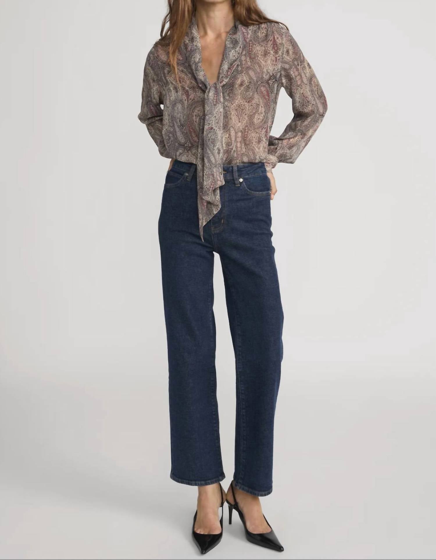 Frame - Wide Leg High Rise Jeans