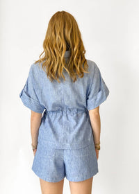 Skies Are Blue - Boardwalk Chambray Utility Shirt
