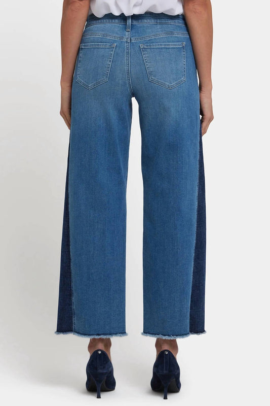Nydj - Contrast Teresa Wide Leg Jeans