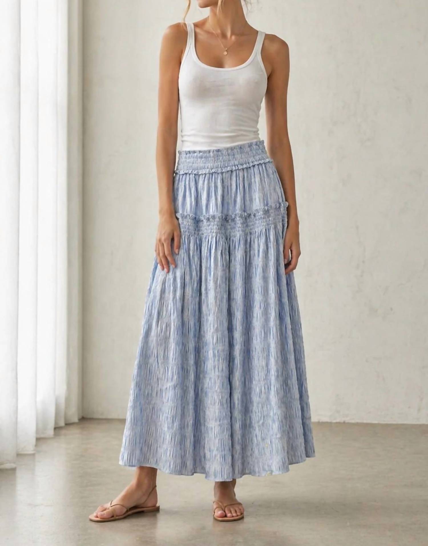 Thml - Smocked Midi Skirt