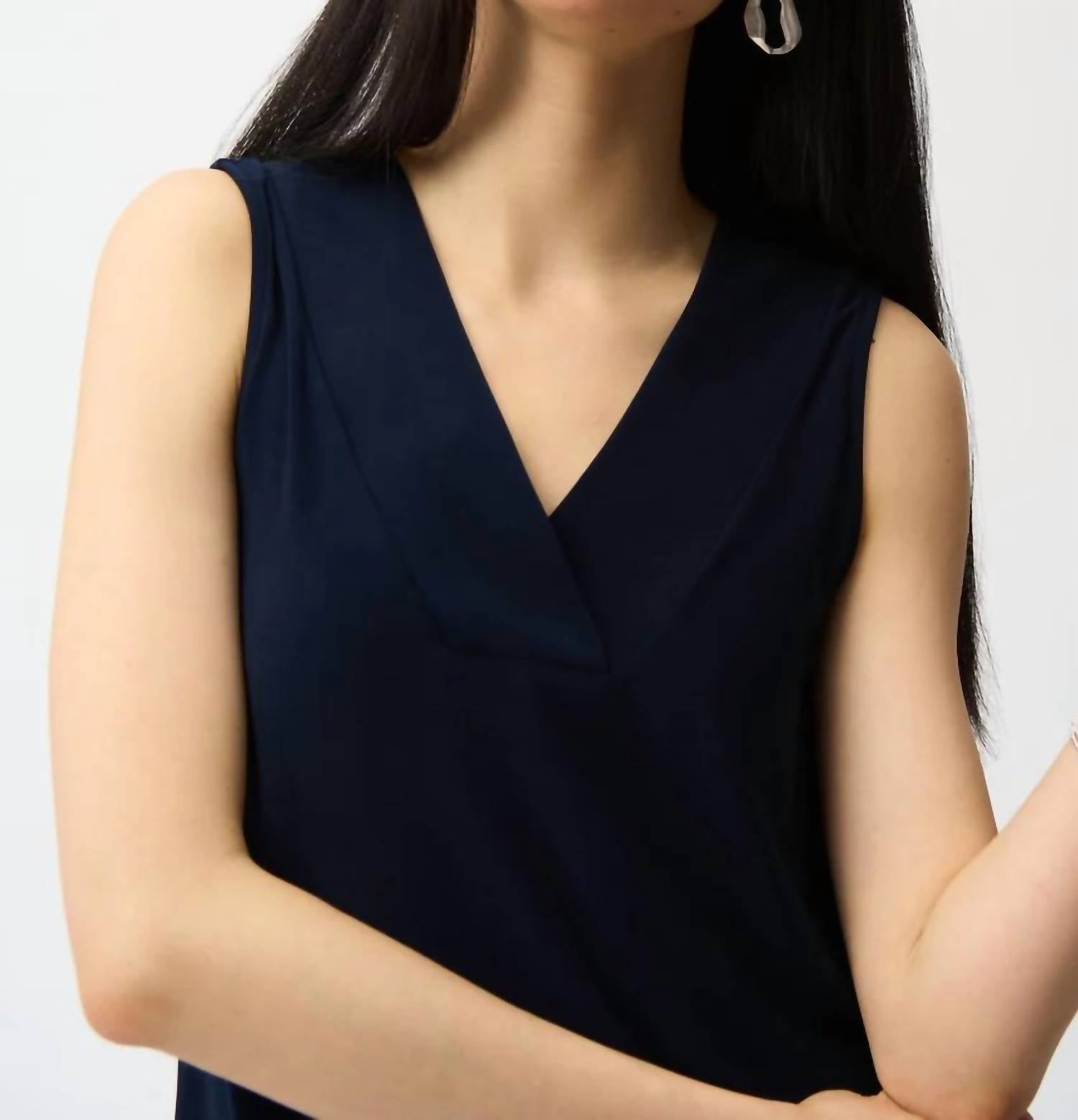 Joseph Ribkoff - Silky Knit Sleeveless V-Neck Top