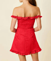 Line And Dot - Penni Off The Shoulder Ruffle Dress