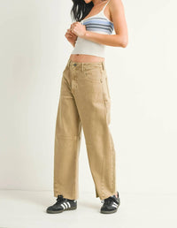 Just Black Denim - Barrel Jean With Seams