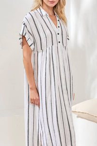 Tribal - Flowy Shirt Dress With Slit & Hidden Placket
