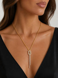 Diamonique - Popcorn Scarf Chain Necklace