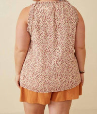 Hayden La - Ruffle Detail Ditsy Tank - Plus