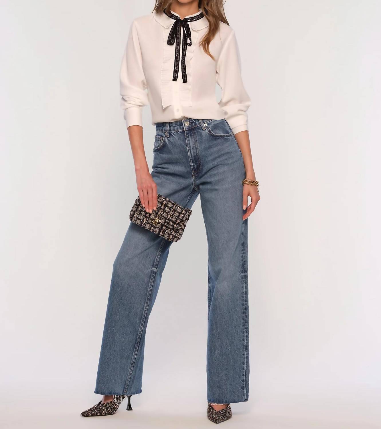 Heartloom - Blair Pleated Front Ruffle Top