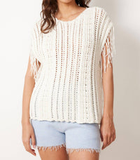 Not Shy - Cotton Fringe Knit Vest