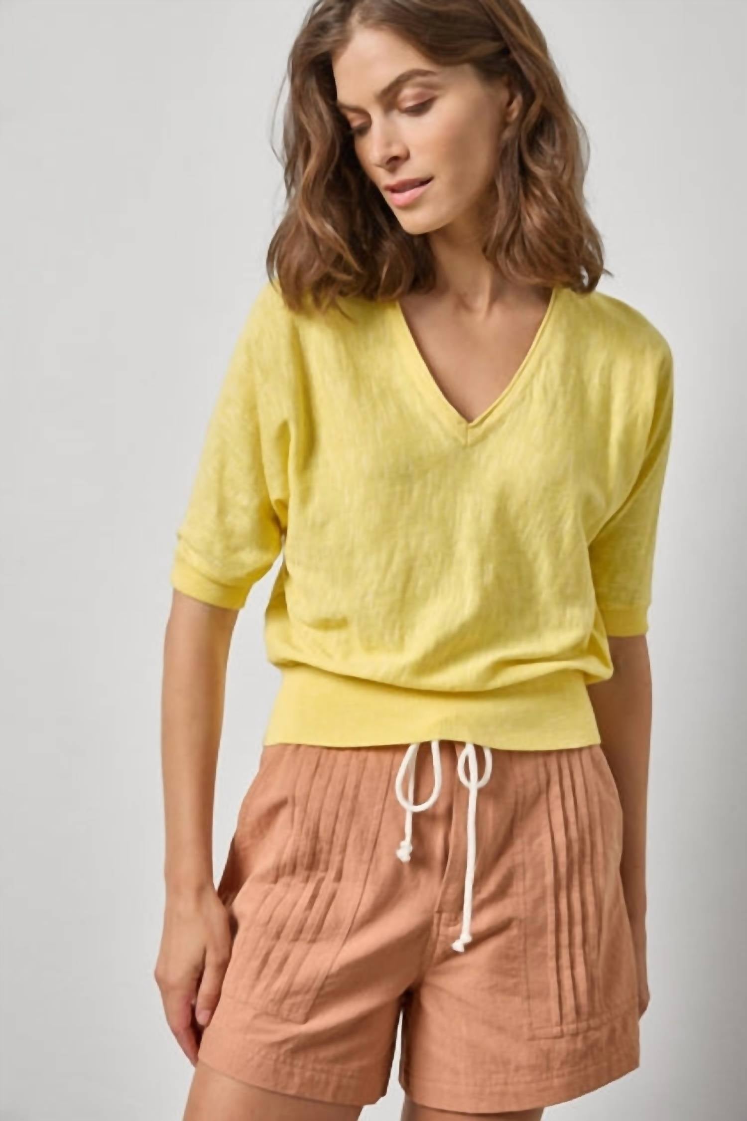 Lilla P - Dolman V-neck Sweater